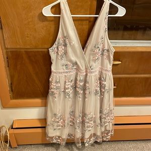 White, pink sundress, perfect for a wedding